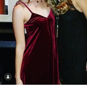 Mimi Chica XS Velvet Mini Swing Dress